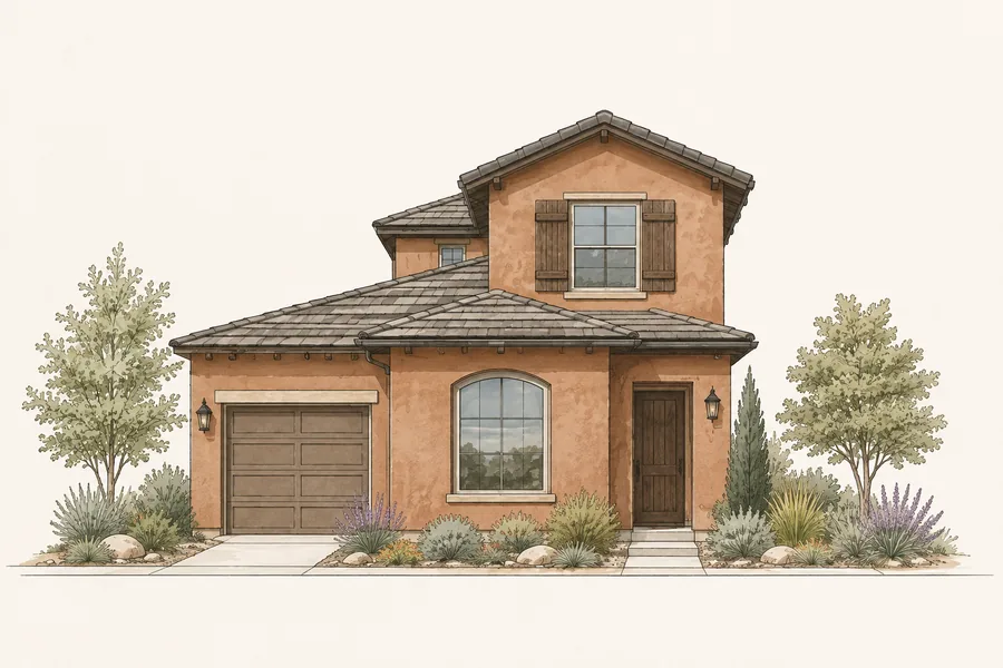 Terracotta Courtyard Solterra home illustration