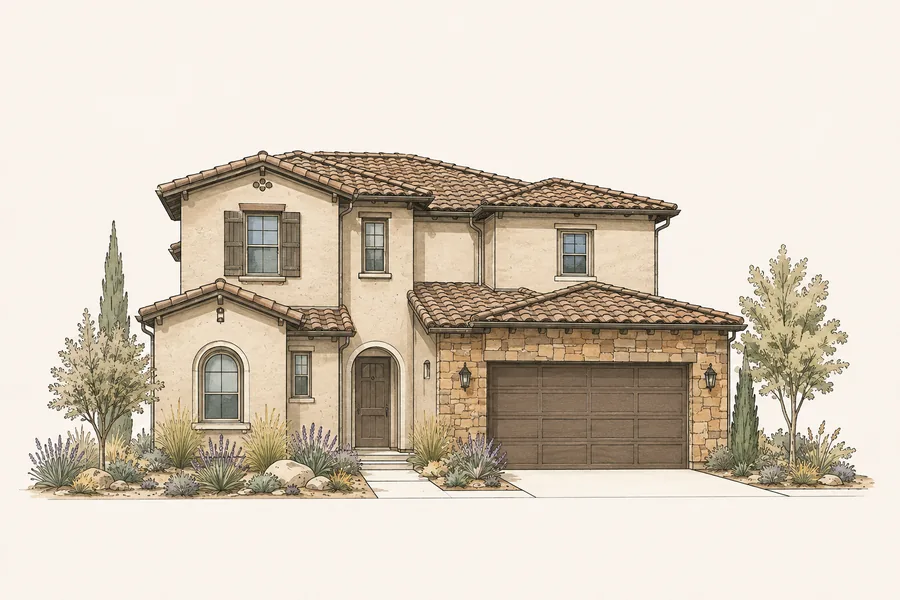 Tuscan Arch Solterra home illustration