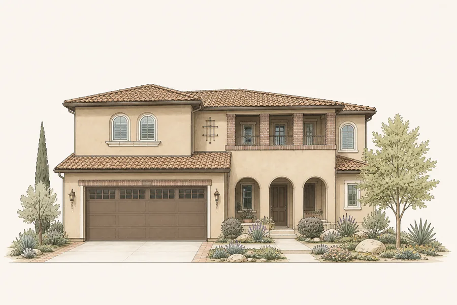 Arched Loggia Solterra home illustration
